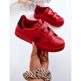 Dječje tenisice s čičakom Big Star DD374030 crveno-crne crvena 1