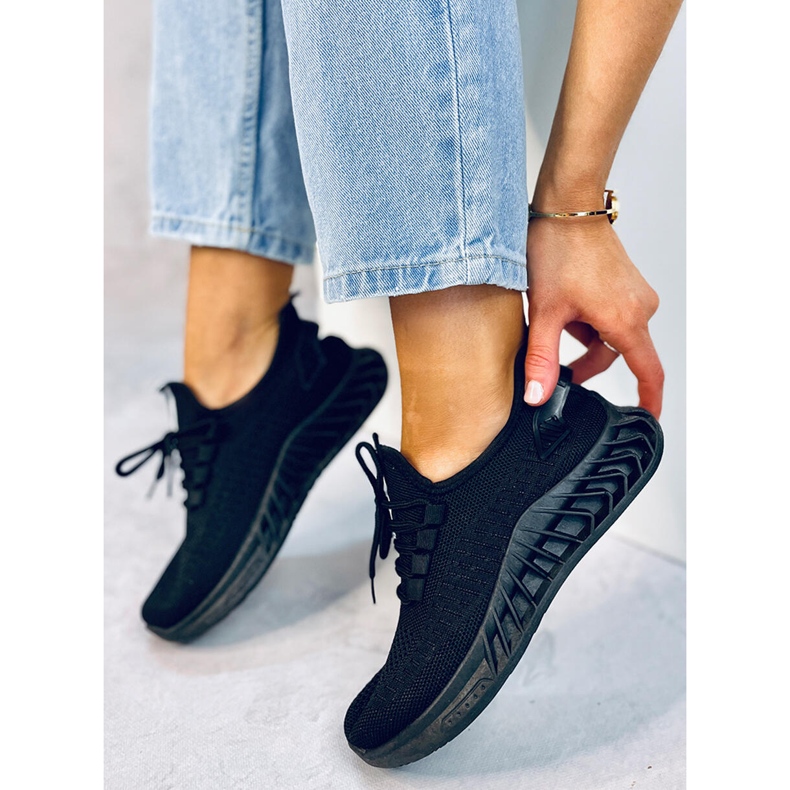 Kenza Black sock sportske cipele crno 1