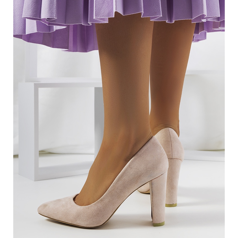 Bež pumpice na Ortiz postu siva 2