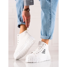 TRENDI Visoke modne cipele bijela 1