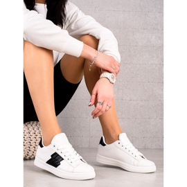 TRENDI Tenisice s crnim umetkom bijela 1