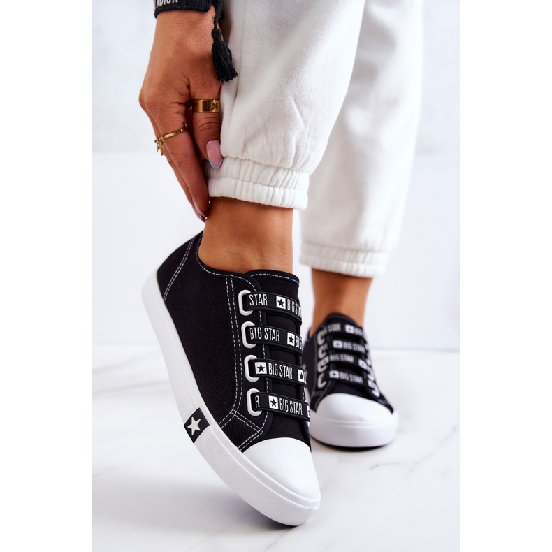 Ženske tenisice s manžetama Big Star HH274098 crne crno 1