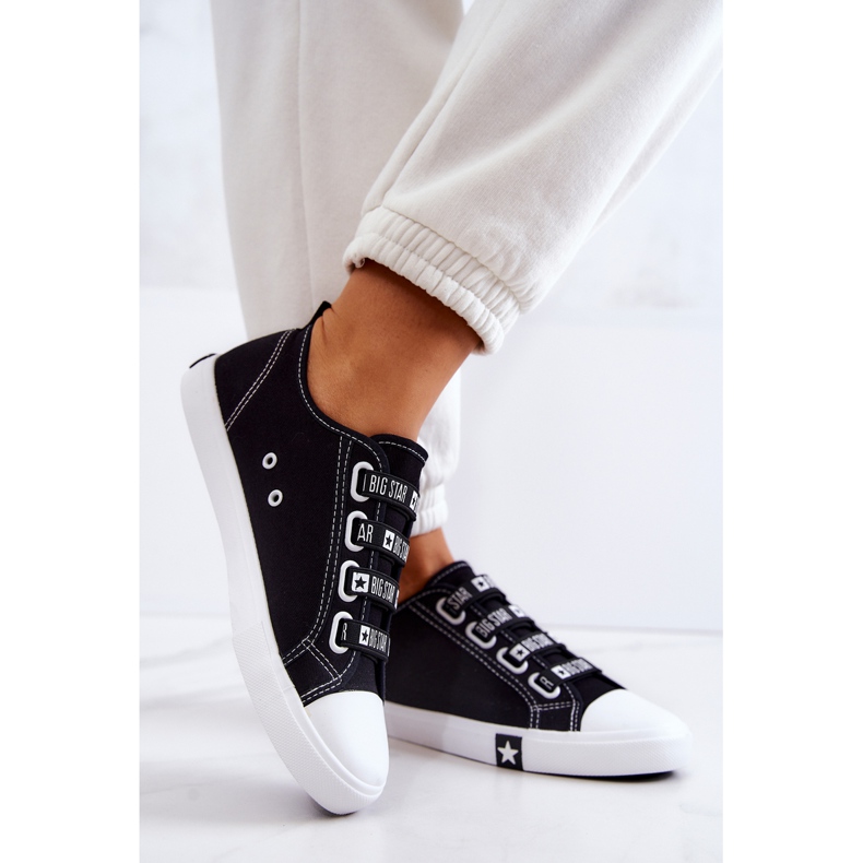 Ženske tenisice s manžetama Big Star HH274098 crne crna 2