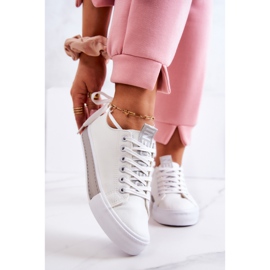 PS1 Ženske kožne tenisice bijelo-sive Mikayla bijela siva 2