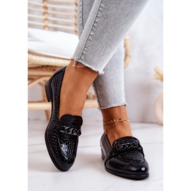 Vinceza Lakirane cipele sa serpentinastim uzorkom Black Yasmin crna 2