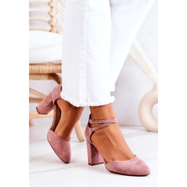 Suede pumpe on A Pillar Sergio Leone SK851 Pink ružičasta 1