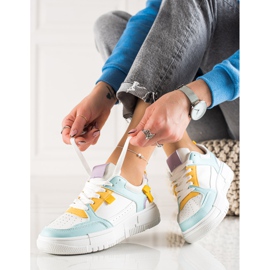 TRENDI Elegantne tenisice bijela zelena žuta boja 1