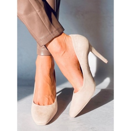 Editta Beige ženske visoke potpetice bež 1