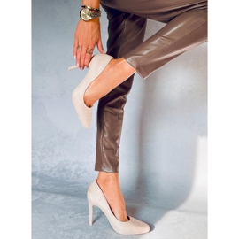 Editta Beige ženske visoke potpetice bež 2