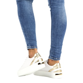 Bijeli kožni Creepers Filippo DP3530 / 22 bijela zlatni 6