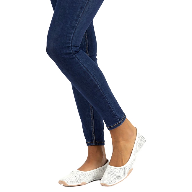 Kožne ažurne bijele balerinke Filippo DP3681 / 22 WH bijela raznobojna 1