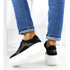 Crne sportske tenisice s visokim Darnell potplatom crna 1