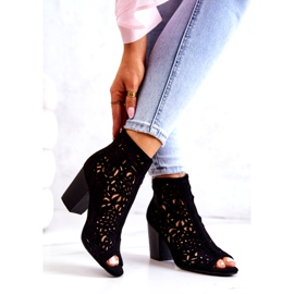 FB1 Crne ažurne čizme na post Bretanji crna 2