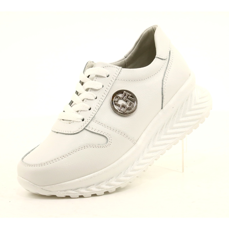 Ženske sportske cipele vezane Filippo DP3547 / 22 WH Bijela srebro 4