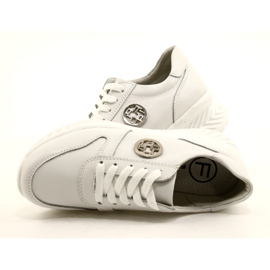 Ženske sportske cipele vezane Filippo DP3547 / 22 WH Bijela srebro 6