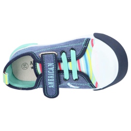 American Club Velcro Boys tenisice American Ten14/22 traperice kožni umetnuti plava 3