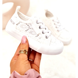 Ažur tenisice Big Star JJ374134 Bijele bijela 2