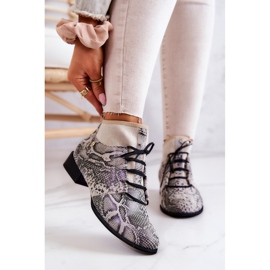 Ženske čizme Suede Snake Boots Maciejka 04744-03 Bež 2