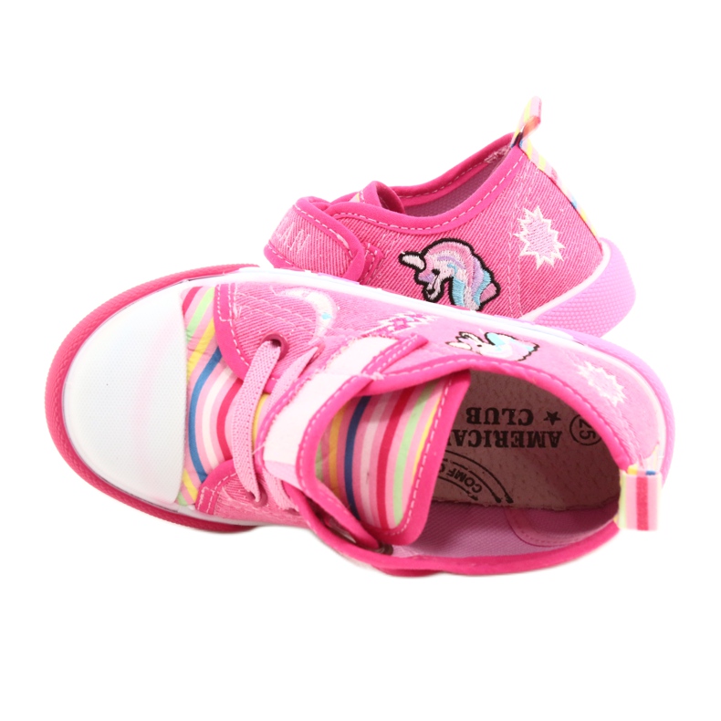 American Club Velcro Sneakers American Ten17/22 ružičasta kožna umetak 6