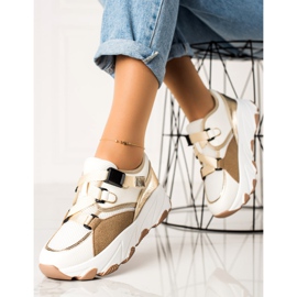 W. Potocki Tenisice s Potocki kopčom bež bijela zlatna 1