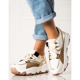 W. Potocki Tenisice s Potocki kopčom bež bijela zlatna 2