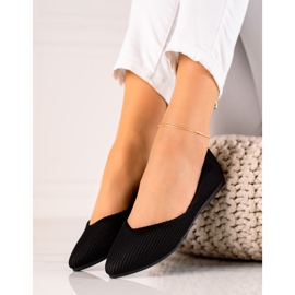 VINCEZA prugaste balerine crno 1