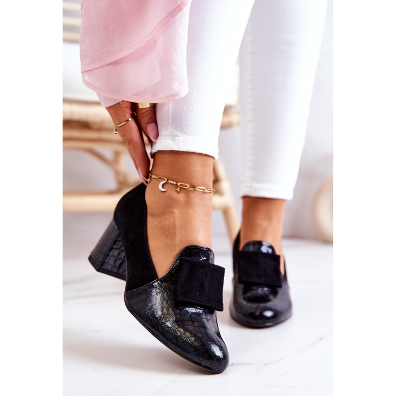 PA2 Crne Diana antilop cipele od zmijske kože crna 1