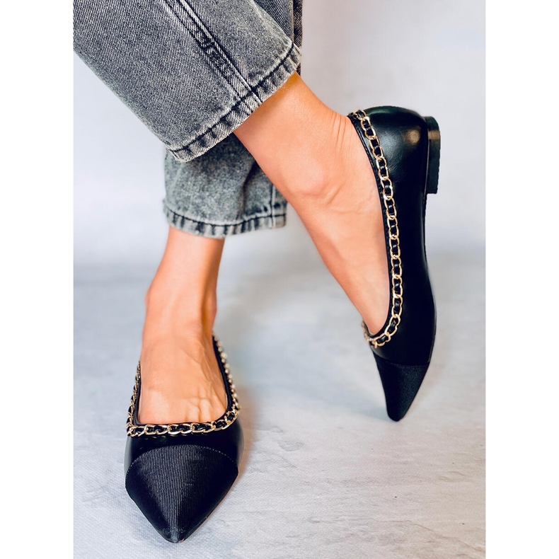 Balerine s lancem Sabina Black crna 2