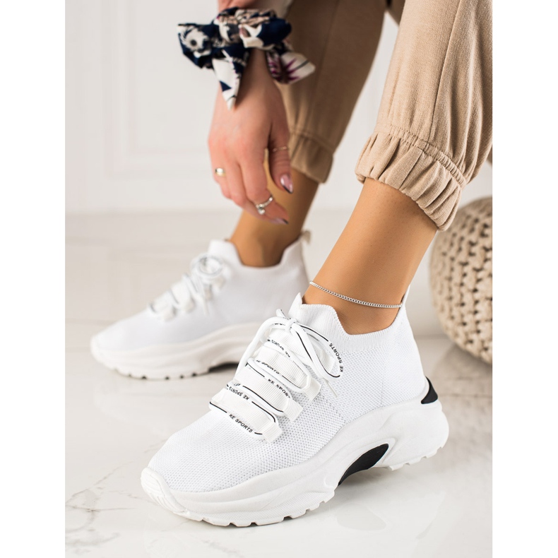 Camo Udobne sportske cipele na platformi bijela 1