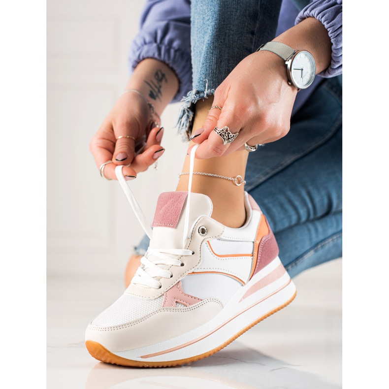 TRENDI Šarene se šulja na platformu bijela raznobojna 1