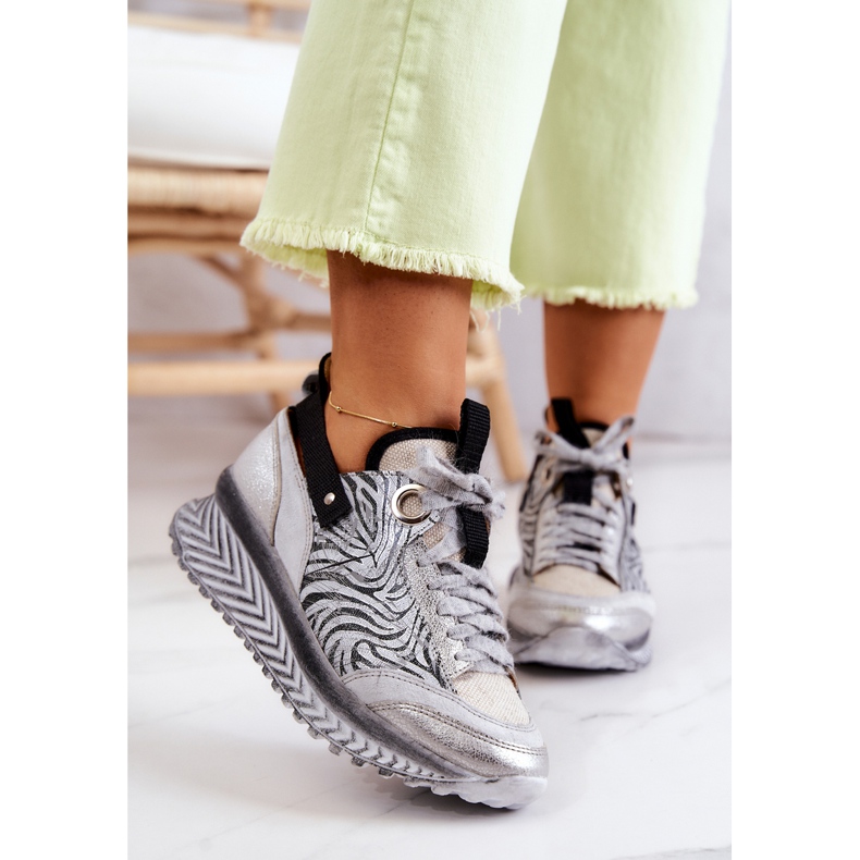 Ženske kožne tenisice Maciejka 04916-03 sive siva 2