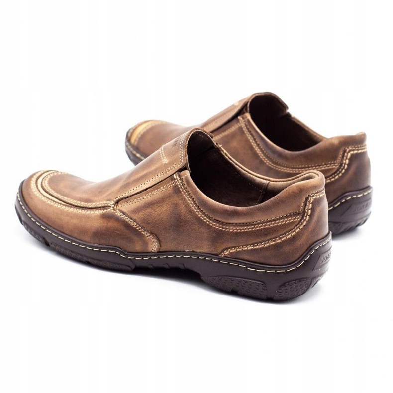 Joker Muške kožne mokasine 213 smeđe smeđa 4