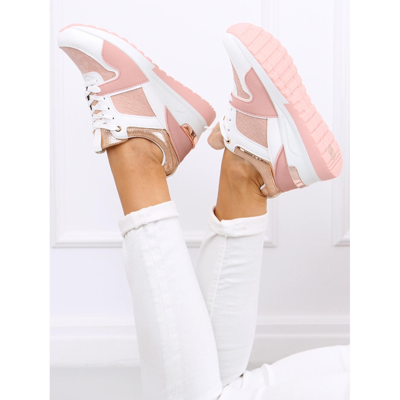 Adan Pink sportske cipele na klin ružičasta višebojan 1