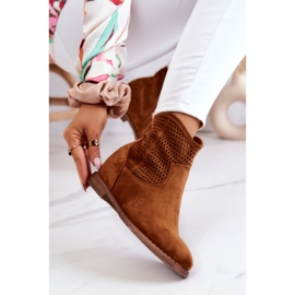 S.Barski Ženske čizme od antilopa sa skrivenim klinom Camel Solene smeđa 2