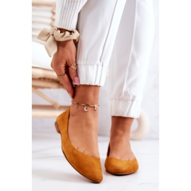 Ženske balerinke od antilopa Maciejka 04100-44 Tamno žute višebojan žuta boja 2