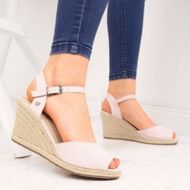 Sandale na klin Big Star W HH274832 roze ružičasta 2