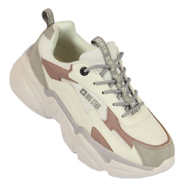 Sportske cipele na platformi Big Star W HH274255 bijela siva 1