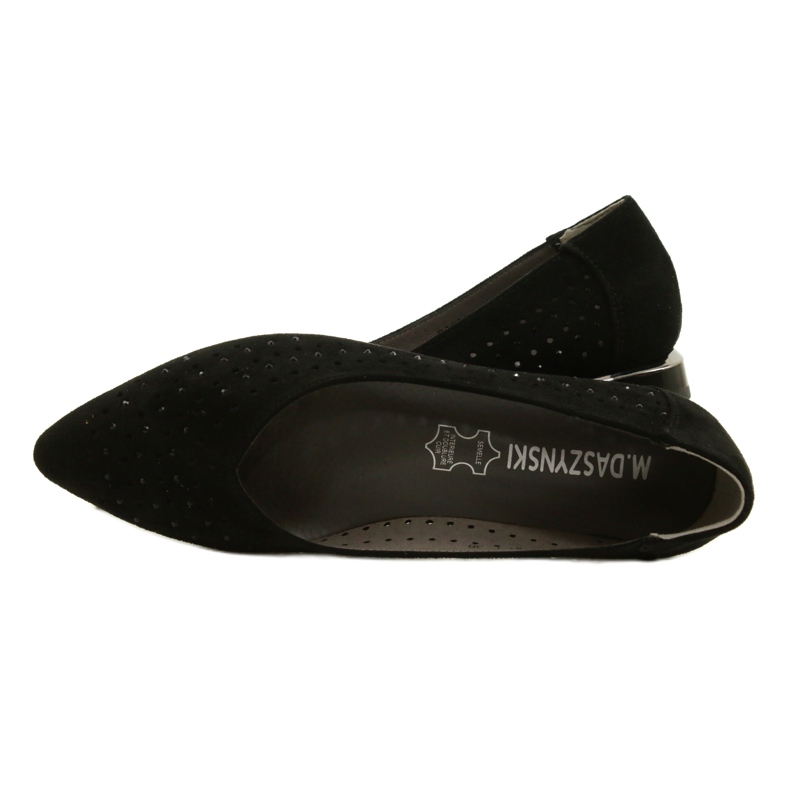 M.Daszyński Ažurne balerinke sa šljokicama Daszyński SA201-1 Crna crno 4