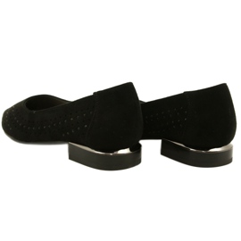 M.Daszyński Ažurne balerinke sa šljokicama Daszyński SA201-1 Crna 5