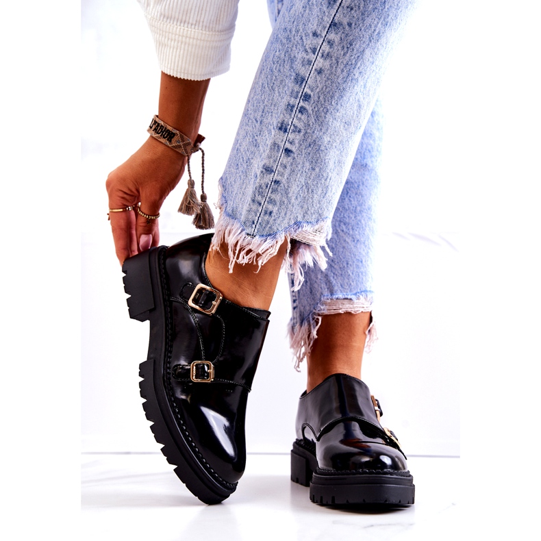 PL5 Kožne cipele s kopčom La.Fi Black Leonie crno 2