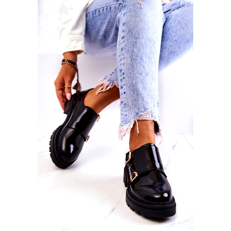 PL5 Kožne cipele s kopčom La.Fi Black Leonie crna 4