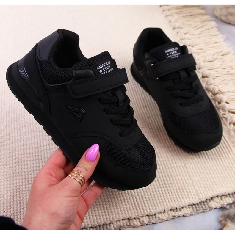 Cipele na čičak American Club Jr AM788A crne crna 1