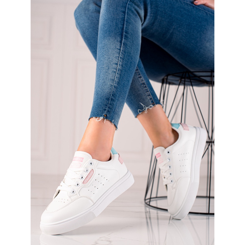 TRENDI Sportske cipele od eko kože bijela 1