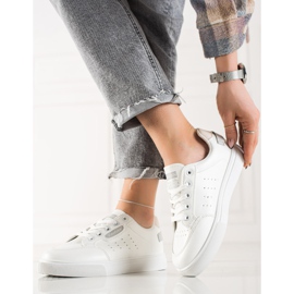 TRENDI Sportske cipele od eko kože bijela 1