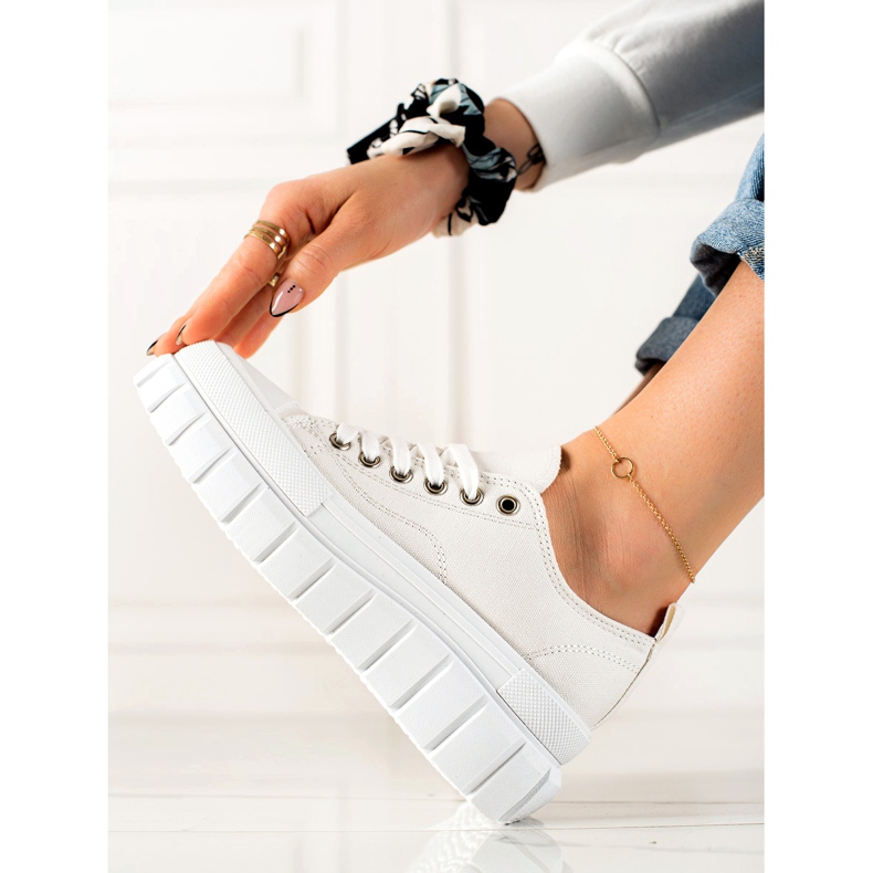 W. Potocki Tenisice na platformi Potocki bijela 1