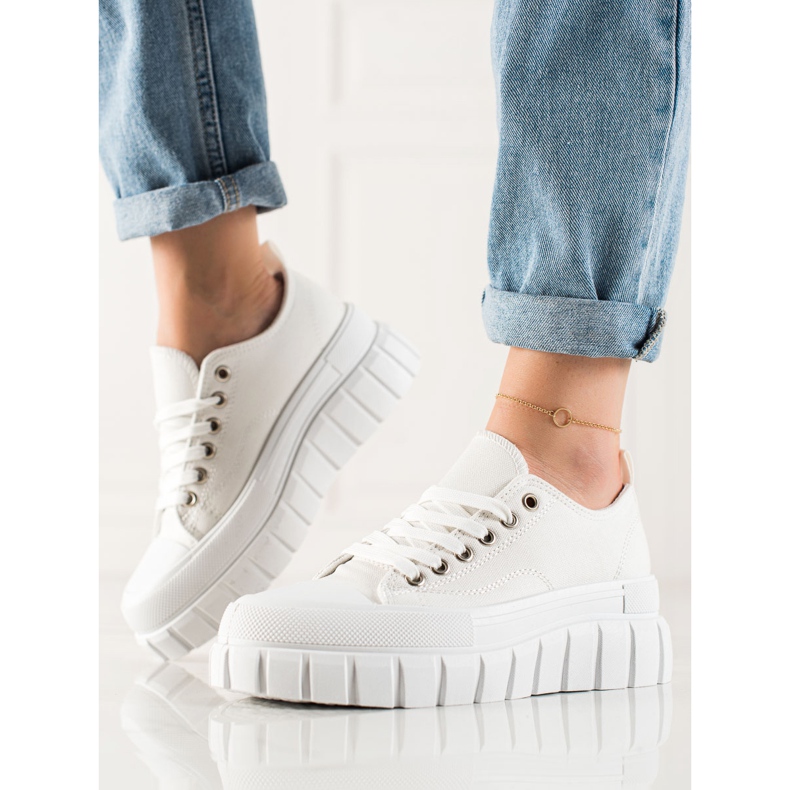 W. Potocki Tenisice na platformi Potocki bijela 2