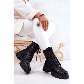 PG2 Prošivene crne Maureen čizme na stupu crno 1