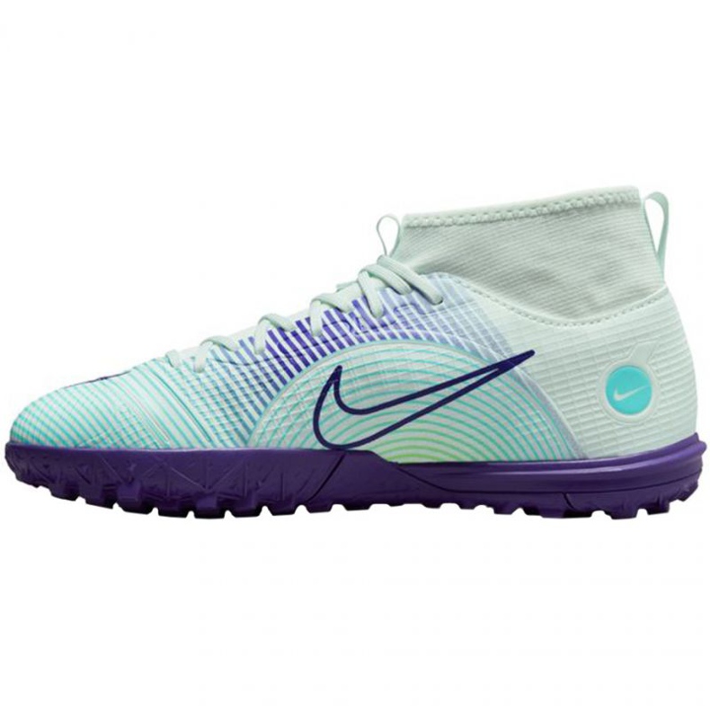 Nike Mercurial Superfly 8 Academy Mds Tf Jr DN3776 375 nogometne cipele višebojan zelena 1