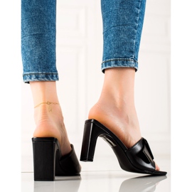 Vinceza sandale na visoku petu crna 2