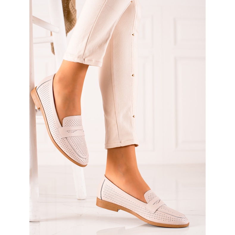 Goodin Ažurni kožni lordovi bež 1